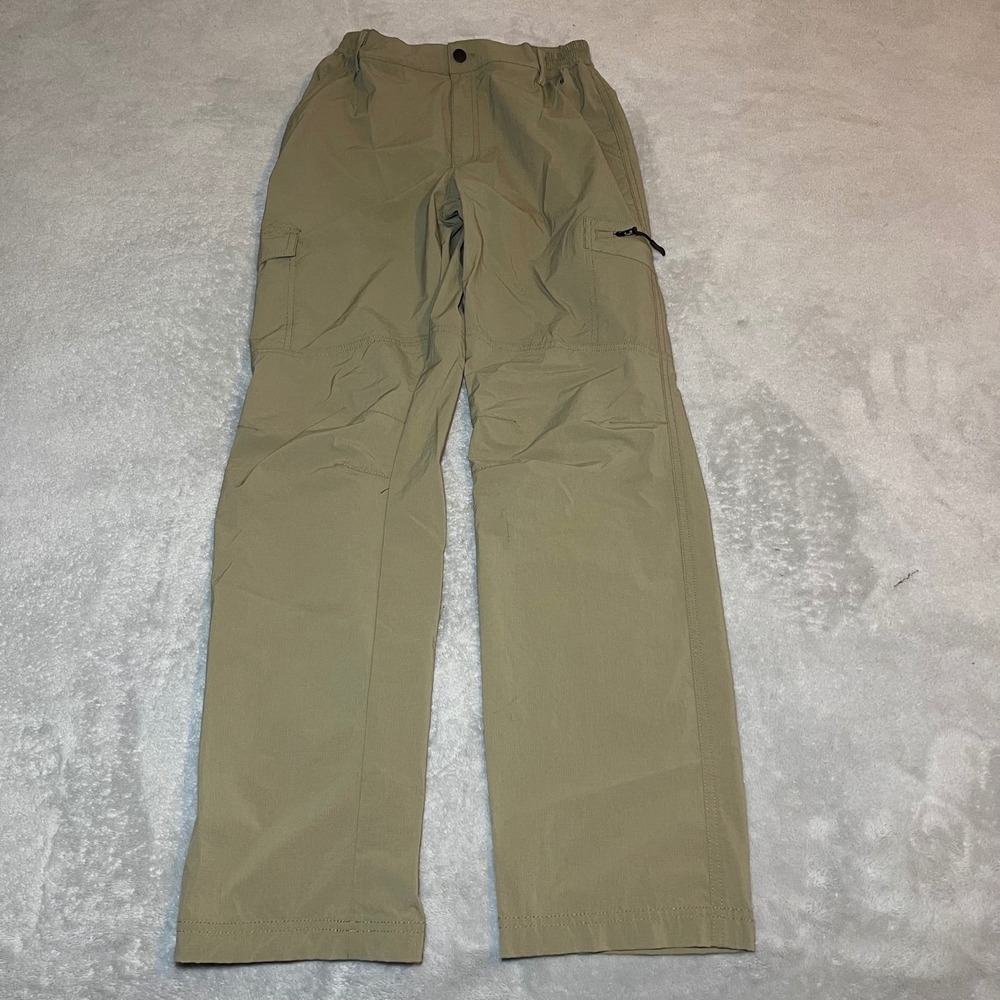 NONWE Pants Men 28x32 Tan Khaki Cargo Nylon Outdoor Hiking Lightweight Quick Dry